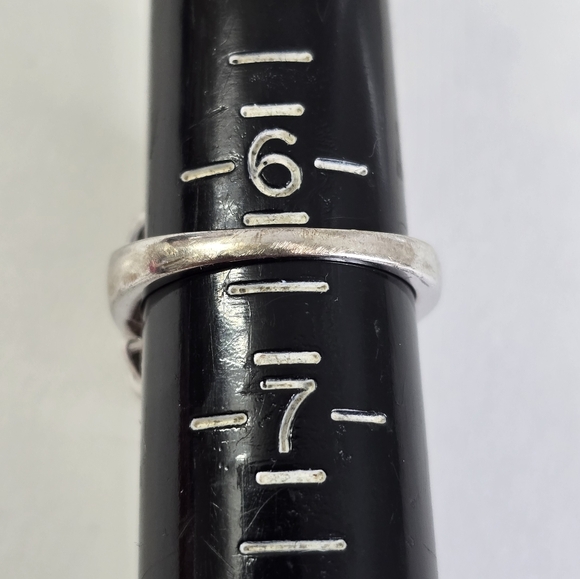 Sterling Silver 925 Iridescent Opal and Garnet Gemstone Ring - Picture 6 of 9